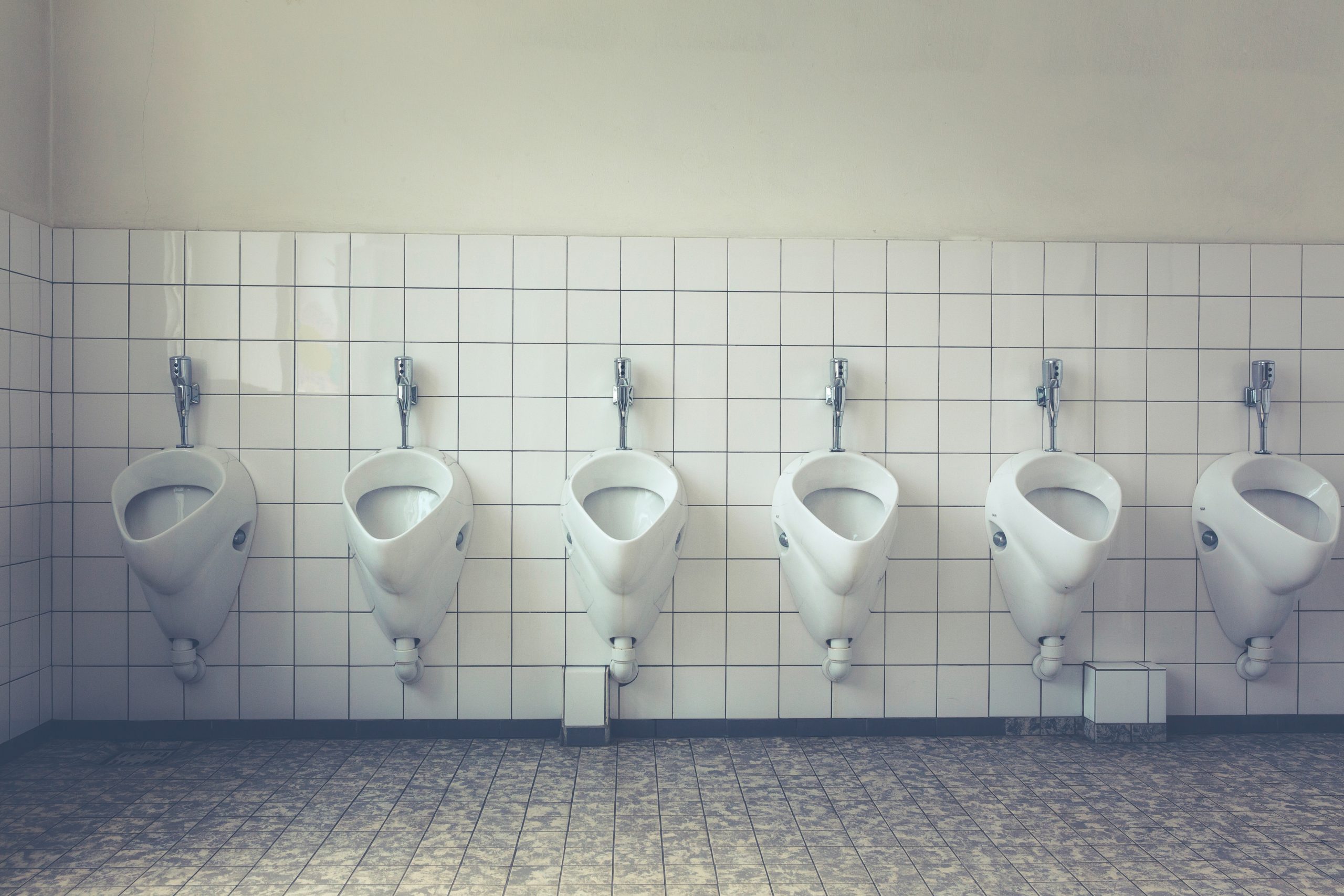 Office bathroom urinals