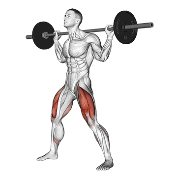 barbell wide squat