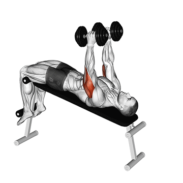 dumbbell decline triceps extension
