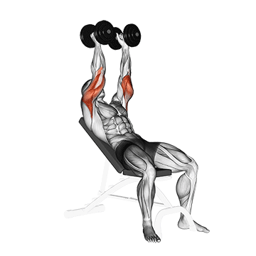 dumbbell incline triceps extension