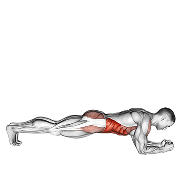front plank with twist