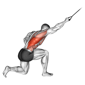 band kneeling one arm pulldown