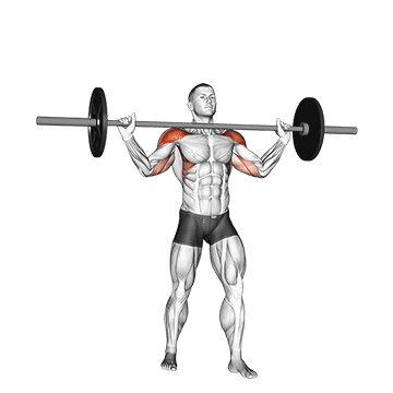 barbell standing wide military press