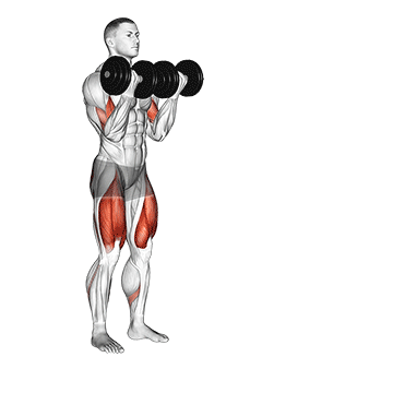 dumbbell bicep curl lunge with bowling motion