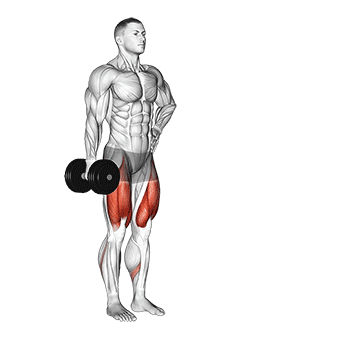 dumbbell contralateral forward lunge